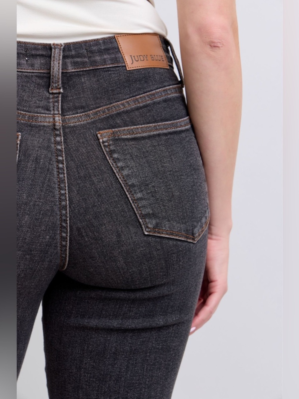 Judy Blue Black Wash High Rise Skinny Jeans Size 15/32 Stretch Denim - Picture 4 of 11